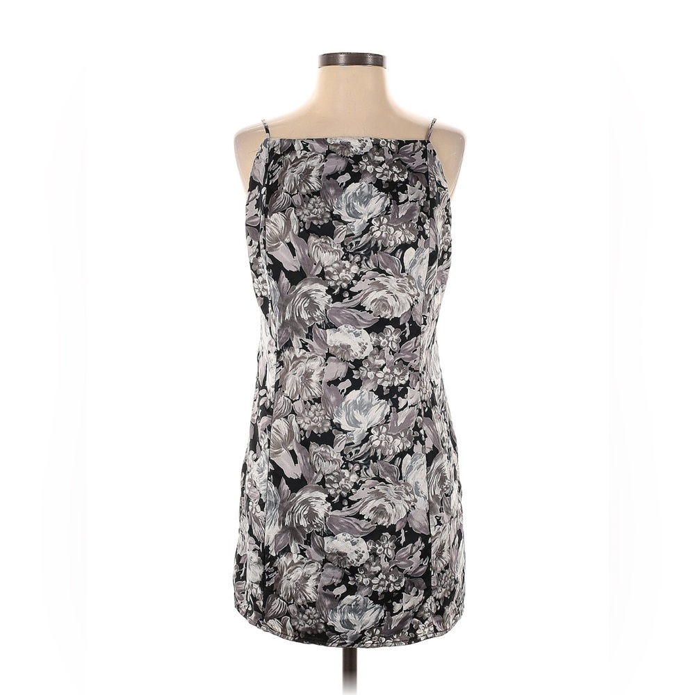 After Party By Nasty Gal Womens Dress Size Large Black Floral Print Sexy Mini - Picture 3 of 13